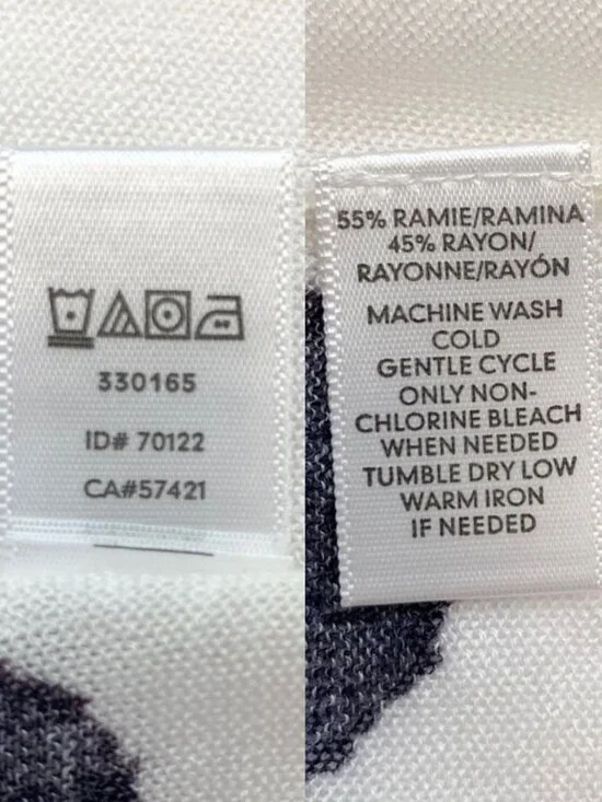 LOFT Black Ikat Dot White Sheer Cardi Size M - Picture 8 of 9
